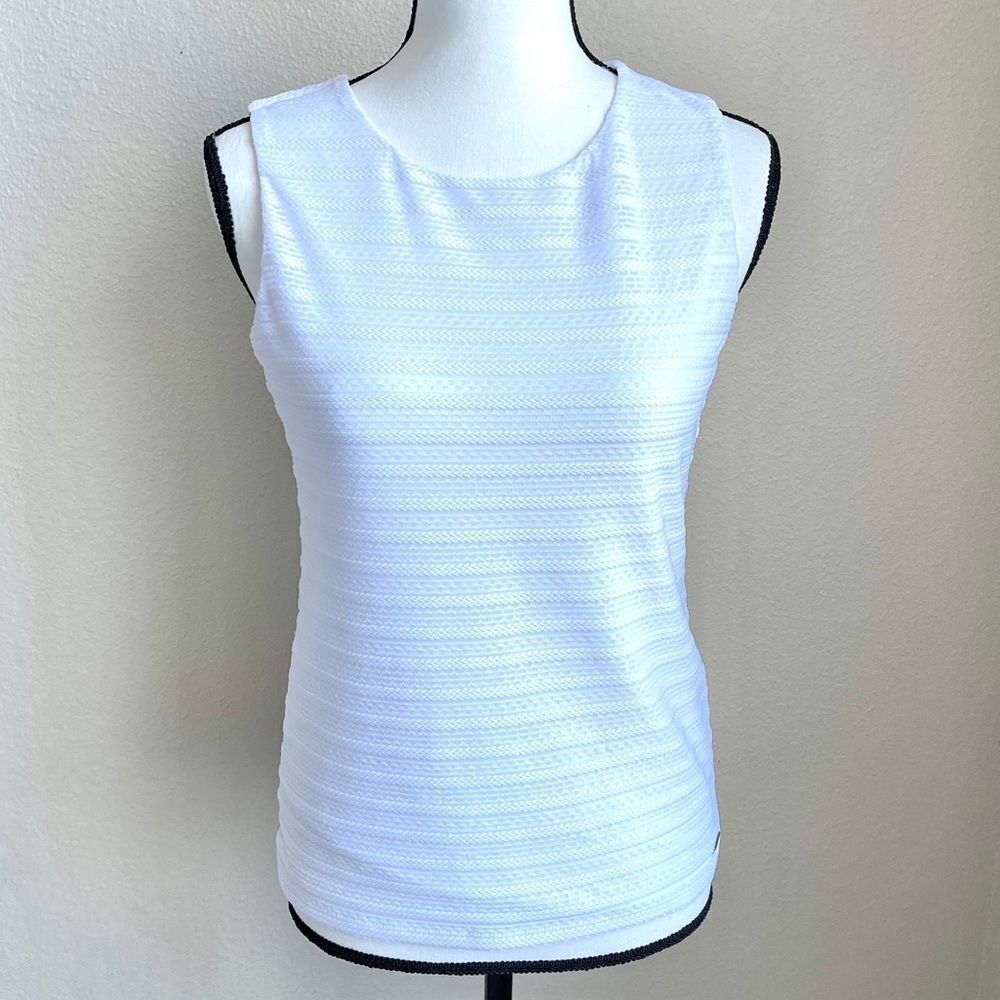 Calvin Klein White Sleeveless Top